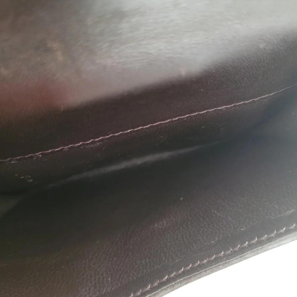 Gucci GG Monogram Canvas Leather Bifold Wallet Purple‎ Brown 143387-2091 Italian